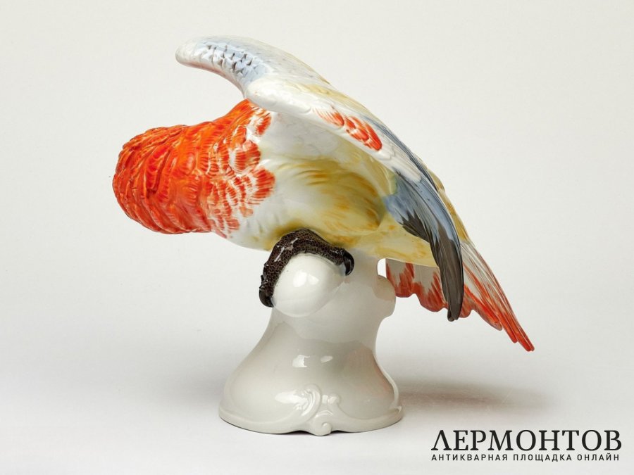 Статуэтка «Попугай». Фарфор, Rosenthal, Германия, 1949 год