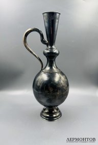 Штоф с букетами цветов. Серебро 84 пробы, Россия, 1895 год