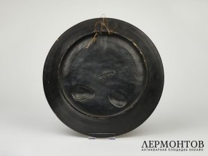 Тарелка настенная «Тетерева на току». Терракота, Wilhelm Schiller & Sohn, Австрия, вторая половина XIX века