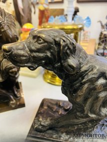 Скульптура «Пойнтер в стойке». Бронза, Западная Европа, начало 20 века