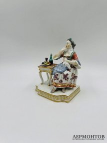 Статуэтка «Аллегория вкуса» из серии «Пять чувств». Фарфор, роспись, Meissen, автор м