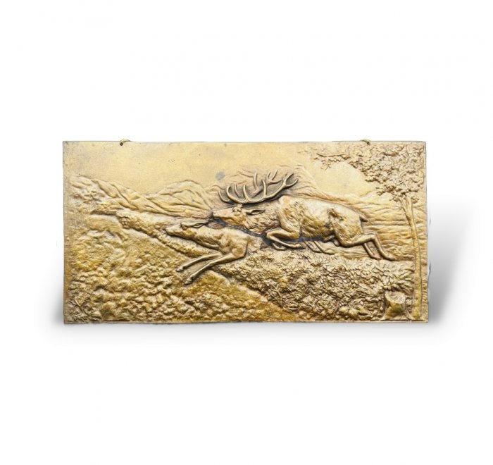 Панно «Охота на оленей». Бронза, Германия, 1-я половина 20 века