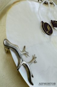 Икорница. Перламутр, серебро 925 пробы, Utopia, Италия