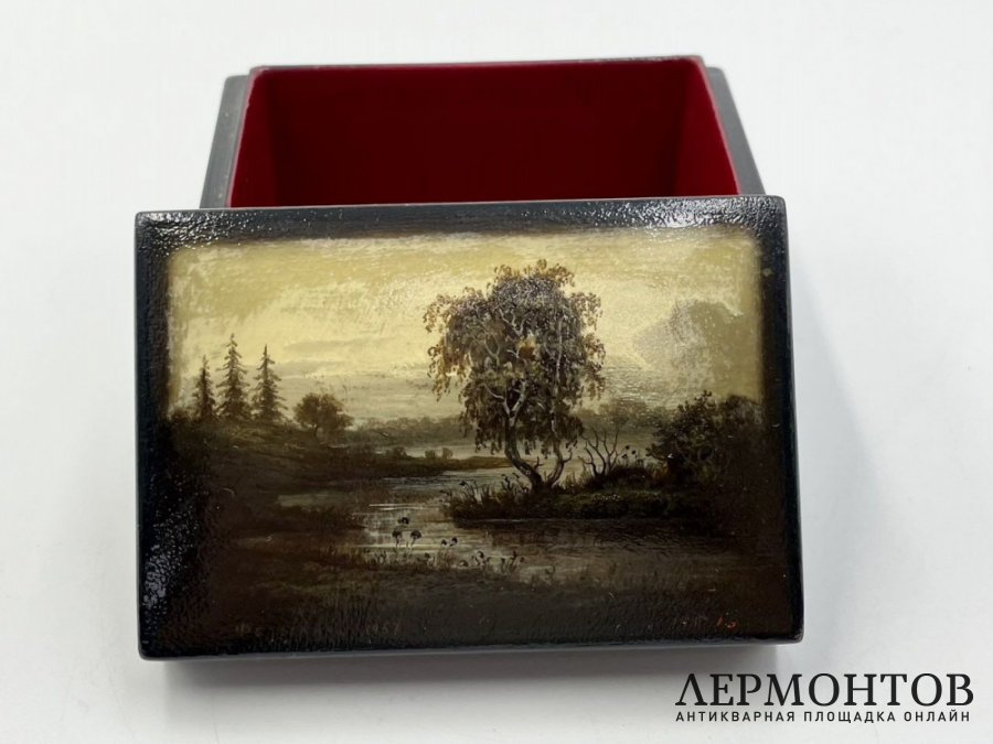 Шкатулка Пейзаж. СССР, Федоскино, 1957 год.
