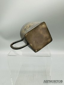 Подстаканник в стиле модерн с инициалами. Серебро 84 пробы, золочение, С. Мясоедов, Россия, 1899–1908 годы