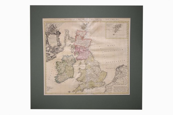 Карта Королевство Великобритании и Ирландии. Наследники Гоманна, Нюрнберг, 1749 г.