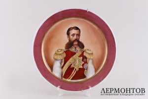 Декоративная тарелка Генерал Николай Николаевич Шипов. Россия, 20 век, художник Б.А.