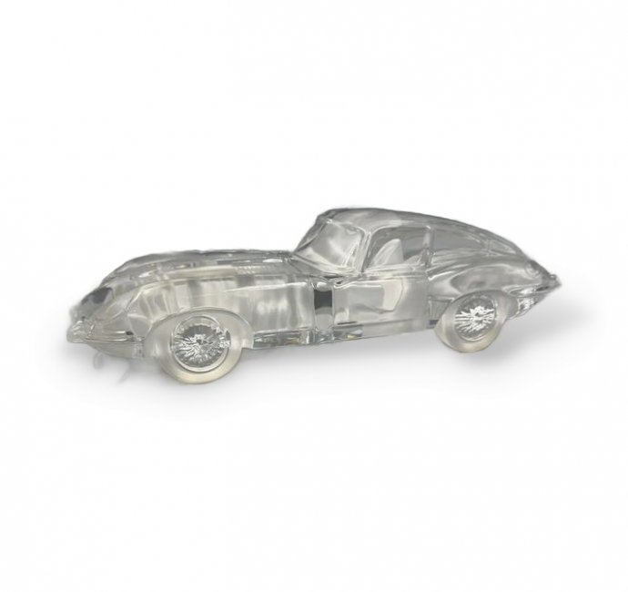 Модель автомобиля «Jaguar E-Type». Хрусталь, Daum, Франция, конец 20 века