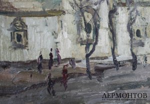 Картина из серии Весна-Лето. N10. Чурсин К.Н. Картон, масло. XX в.