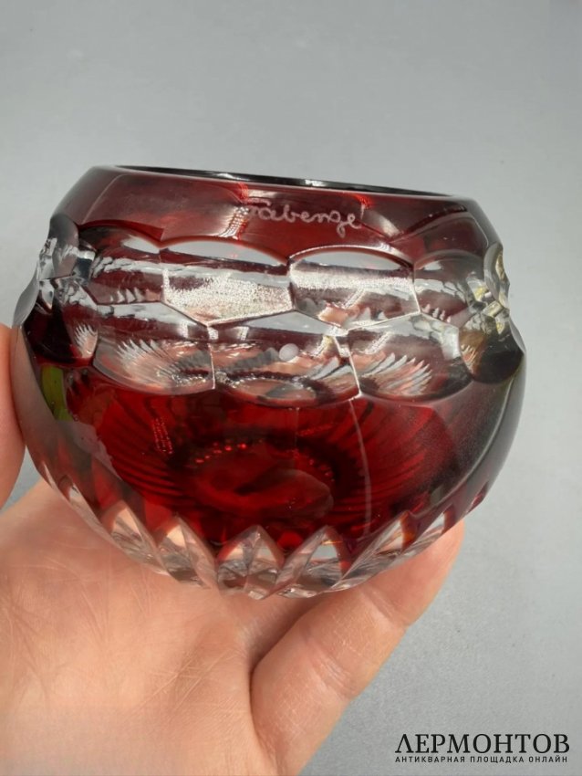 Парные подсвечники «Nadya». Цветной хрусталь, Faberge