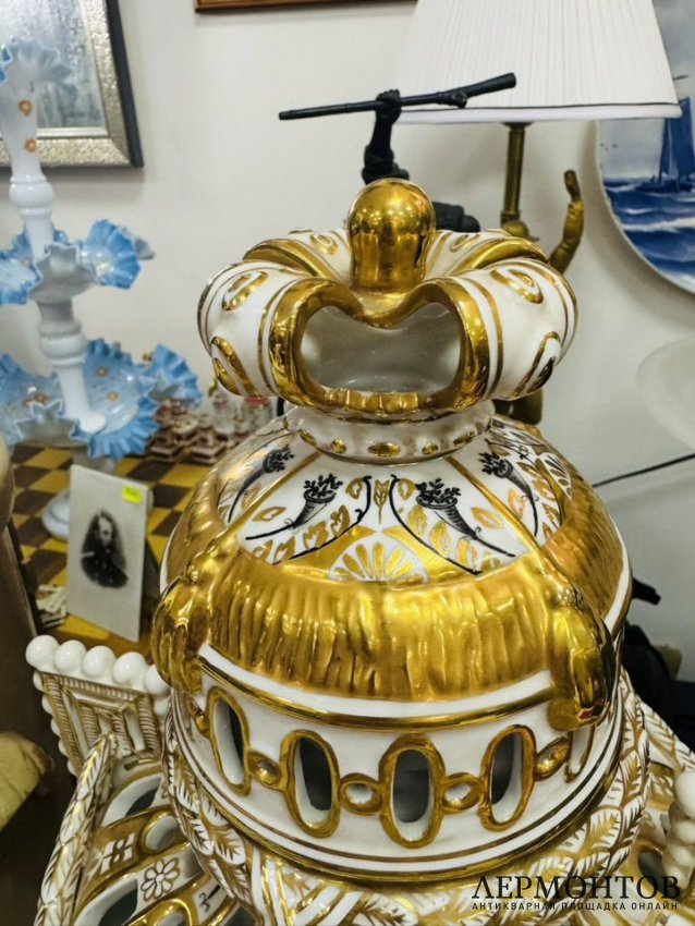 Ваза «Галантная сцена». Фарфор, живопись, Castel Limoges, Франция, начало 20 века