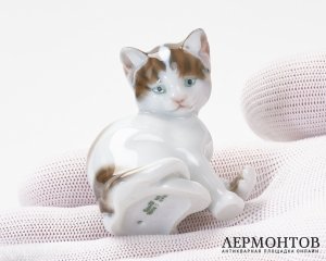 Статуэтка «Играющий котенок». Фарфор, Rosenthal, Германия