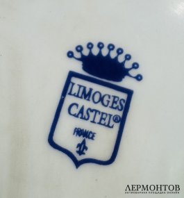 Кашпо с танцующими нимфами. Фарфор, живопись, золочение, Castel Limoges, Франция, начало 20 века