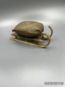 Шкатулка «Русские сани». Бронза, Россия, конец 19 века