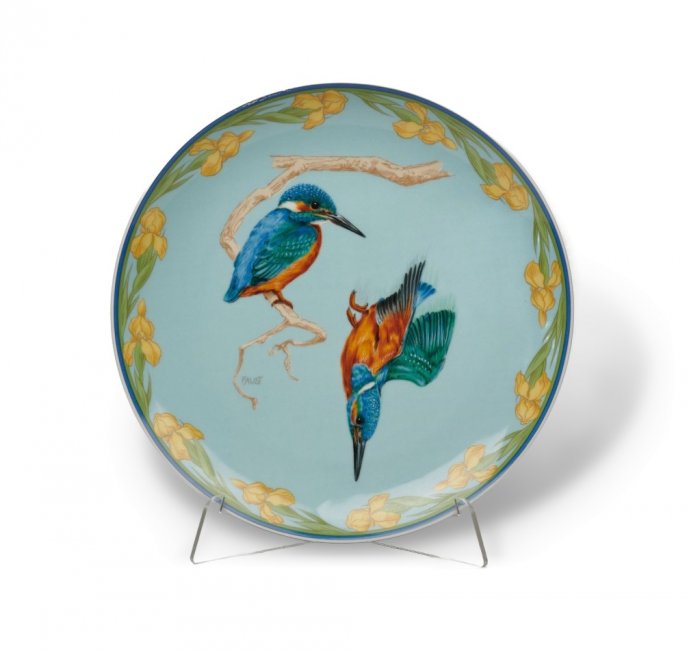 Тарелка «Зимородки». Фарфор, Villeroy & Boch, Heinrich, 1978 год