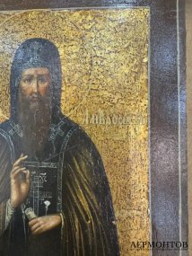 Икона «Преподобный Амвросий Оптинский». Дерево, темпера, Россия, 19 век
