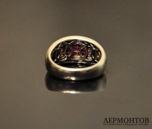 Кольцо Рубины, бриллианты. Платина 950 пробы