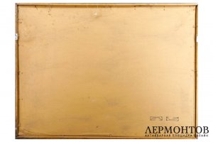 Картина. Тигр с сундука, 1967 г. Джемаль Джаид Шамильевич. Картон, темпера.