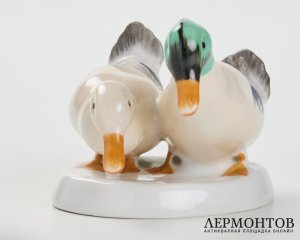 Статуэтка «Утки». Фарфор, Aquincum, Венгрия