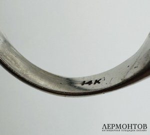 Кольцо с бриллиантами. Белое золото 585 пробы