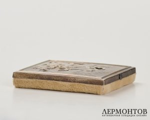 Икона дорожная «Георгий Победоносец». Серебро, современная работа