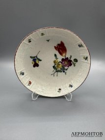 Кофейная пара с цветочным букетом. Фарфор, роспись, Ludwigsburg, Германия, 1770-е годы