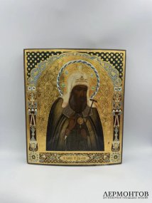 Икона «Святой Ермоген, патриарх всея Руси». Дерево, темпера, золото, Россия, 19 век