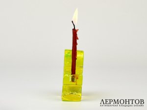 Подсвечник «Ангел». Урановое стекло, Чехия