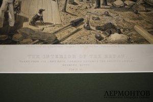 Литография Английский редан на подступах к Севастополю. Симпсон. Лондон, 1856 г.