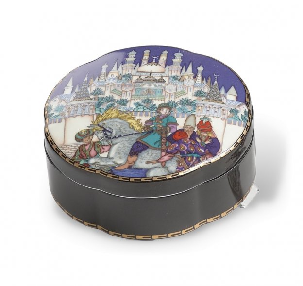 Шкатулка «Жар-птица». Фарфор, Heinrich, Villeroy & Boch, Германия, 1980-е годы
