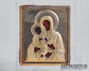 Икона «Троеручица». Серебро с позолотой, современная работа