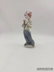 Статуэтка «Маленький клоун со щенком» из линии Utopia. Фарфор, Lladró, Испания