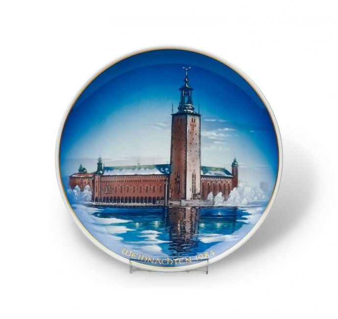 Тарелка настенная «Рождество 1984, Стокгольм». Фарфор, Rosenthal, Германия