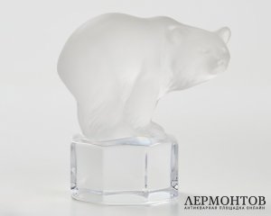 Статуэтка «Медведь». Матовое стекло, Goebel, Германия, 1980-е годы