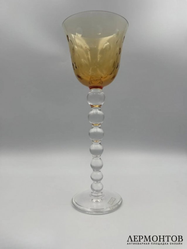 Бокал «Bubbles», медовый. Хрусталь, Saint-Louis, Франция, 1992 год