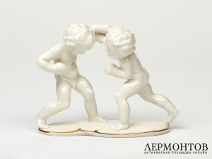 Статуэтка «Боксеры». Фарфор, Lorenz Hutschenreuther, Германия, 1938–1955 годы