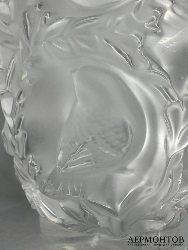 Ваза «Bagatelle» с птичками. Хрусталь, Lalique, Франция, 20 век