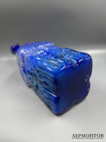 Штоф. Кобальтовое стекло, сусальное золото, Мурано, Италия, 1960–1970 годы