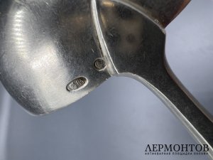 Черпак для соуса. Серебро 84 пробы, В. Хемпель и братья Грачёвы, магазин Владимирова, Россия
