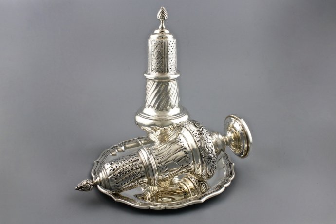 Набор сифтеров. Серебро 925 и 800 пробы. Англия, Западная Европа, конец XIX в.