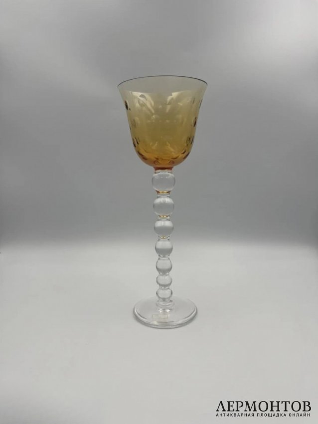 Бокал «Bubbles», медовый. Хрусталь, Saint-Louis, Франция, 1992 год