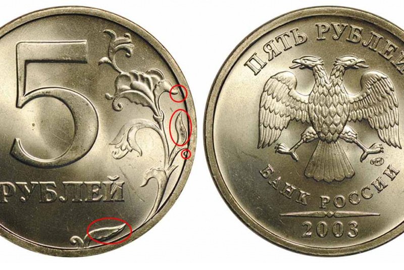 Монета 5 рублей 2003 года: цена, разновидности, история выпуска и характеристики
