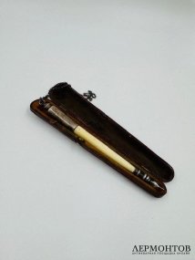 Указка для чтения Торы в футляре. Серебро, кость, Западная Европа, 1-я половина 20 века