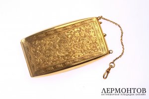 Золотой портсигар. Редкость. Золото 585 пробы.