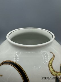 Ваза с драконом. Фарфор, роспись, Schaubach Kunst, Германия, 1-я половина 20 века