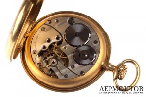 Открытые карманные часы Longines. Золото 750. Швейцария