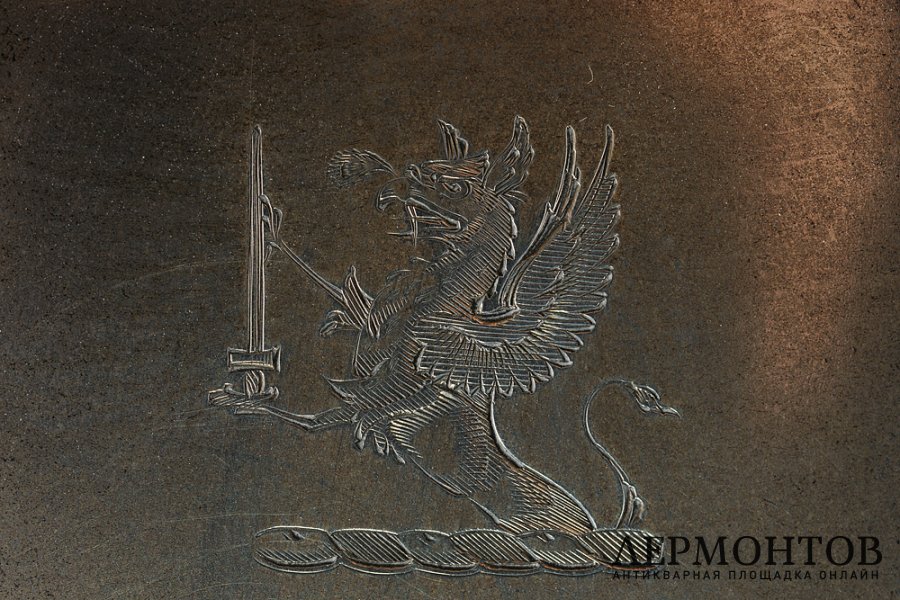 Набор для спиртных напитков. Англия, г. Бирмингем, 1887 г. Серебро 950 пробы, стекло.