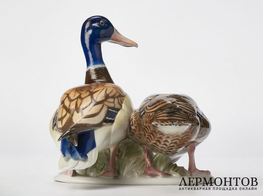 Статуэтка «Пара уток». Фарфор, Rosenthal, Германия, 1940 год