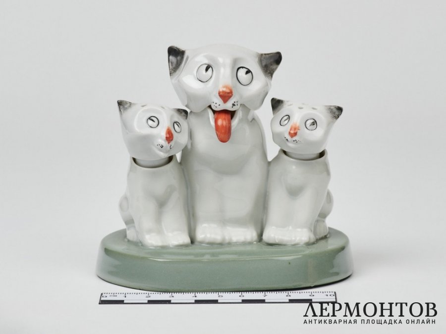 Набор для специй «Кошки». Фарфор, Германия, первая половина XX века