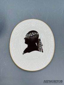 Настенное панно с профилями Лессинга и Клейста. Фарфор, Meissen, ГДР, 1977 год